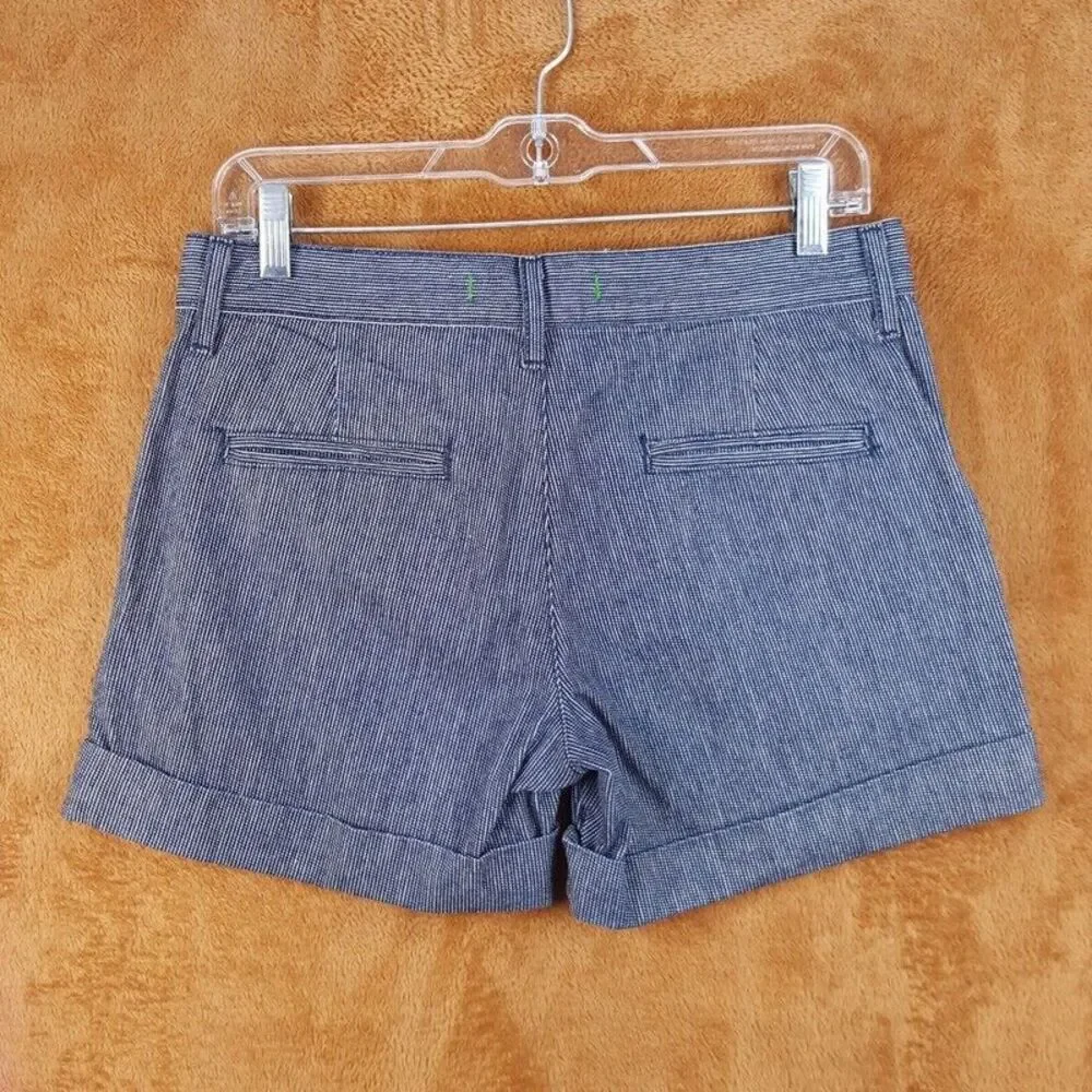 J BRAND Womens Shorts Size 25 Blue Stripe Chino Cuffed 5